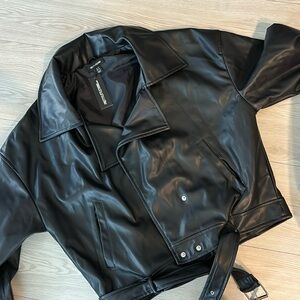 Pretty Little Thing Leather Biker Jacket
